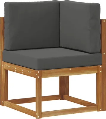 Image de Canapé d'angle d'extérieur vidaXL en bois massif d'acacia
