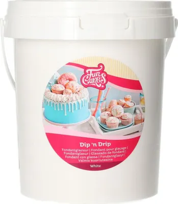 Produktbild von FunCakes Fondant Glasur Dip 'n Drip Weiß 1kg