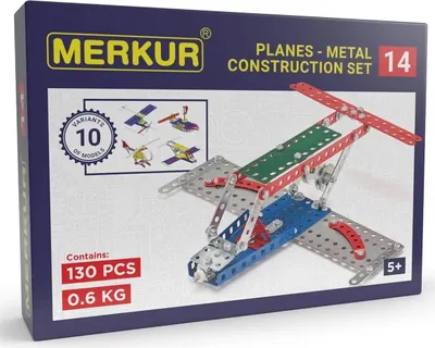 Obrázok produktu pre MERKUR 014 Stavebnica lietadiel 10 modelov 130ks