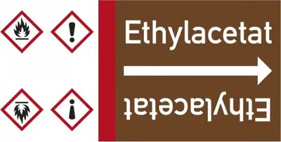 Produktbild von Dreifke® Rohrleitungsband Ethylacetat, DIN 2403, ab Ø 15mm, braun/weiß, 33m/R...