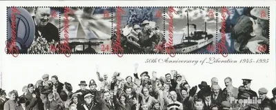 Produktbild von Briefmarken GB - Guernsey 1995 Mi Block14 (kompl.Ausg.) postfrisch Weltkriegsende