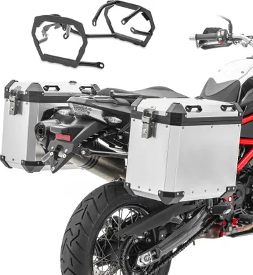 Produktbild von Alu-Koffer + Kofferträger für BMW F 800 GS 08-17 GX38-45 silber