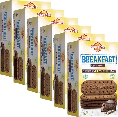 Produktbild von Frühstückskekse aus Getreide mit Kakao und dunklen Schokoladenstückchen 1080g aus Griechenland