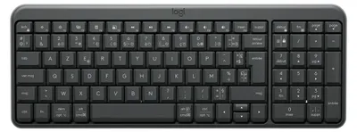 Zdjęcie produktu dla Logitech K250, Bezprzewodowy, RF Wireless + Bluetooth, AZERTY, Grafitowy