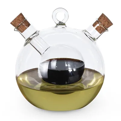 Immagine prodotto di ORION bottiglia in vetro / dispenser in vetro per olio d'oliva e aceto balsamico 2in1