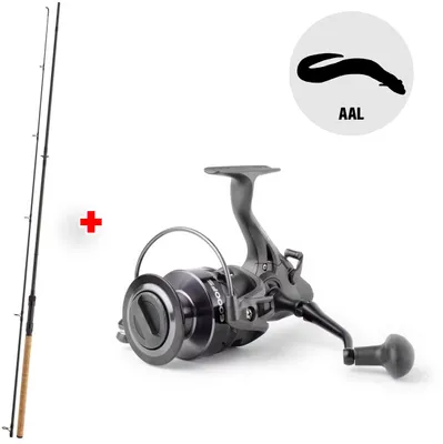 Produktbild von Kopie von Aalcombo 2 Dead-Bait-Combo Angelset Aal Daiwa Black Widow XT Bait MH 3,00m 30-90g + DAM Rolle Quick 2 FS 6000 Freilaufrolle Karpfenrolle #1