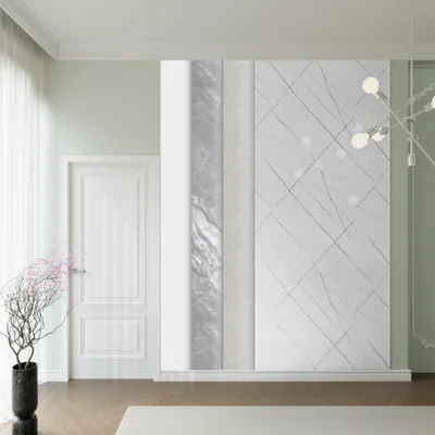 Produktbild von HEXIM Marmorplatten Optik 5 Stück 280x122cm Matt & Glänzend Kunststoff Innen & Außenbereich Granit Steinoptik - Badezimmer Wandpaneel Wasserfest (17,08 m² HMP02-Glänzend)