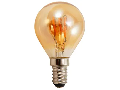 Produktbild von LED Filament Tropfenlampe McShine "Retro", E14, 2W, 150 lm, warmweiß, goldenes Glas