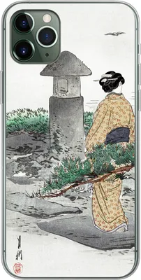 Produktbild von MuchoWow® Handyhülle Schutzhülle Hülle für Telefoonhoesje iPhone 11 Pro Max Vintage - Frauen - Japan - Kimono - Skandinavisch Silikon Softcase Handy Hülle - Schutz