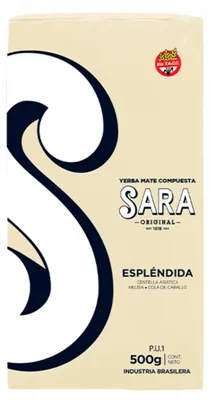Immagine prodotto di Yerba Mate Sara Esplendida con erbePoliuretano1, 500g (0,5 kg)