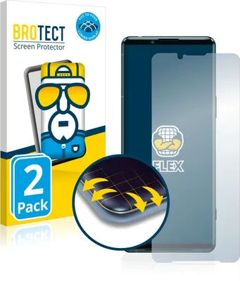 Produktbild von 2x BROTECT Fullscreen Schutzfolie für Sony Xperia 5 III Displayschutz Folie Fullcover Klar Transparent