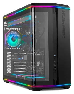 Image de NOX Hummer ANVIL, tour midi, PC, noir, ATX, ITX, Micro ATX, verre trempé, SPCC, acier, ABS (acrylonitrile-butadiène-styrène), Plus