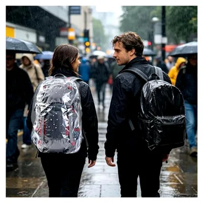 Produktbild von Rucksack-Regenhülle | 50 Stück transparente, staubdichte Schutzüberzüge für verschiedene Aktivitäten