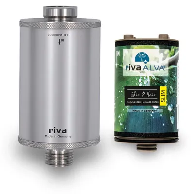 Produktbild von rivaALVA Skin & Hair SLIM Duschfilter | Blockaktivkohlefilter