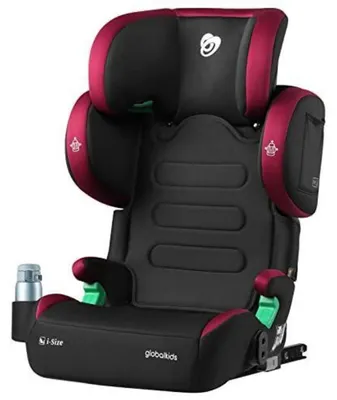 Produktbild von Kindersitz 15-36kg i-Size R129 mit Isofix, 3,5-12 Jahre, höhenverstellbar, rötlich-schwarz