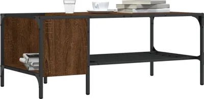 Produktbild von Maison Exclusive - Couchtisch mit Regal Braun Eichen-Optik 100x51x40 cm