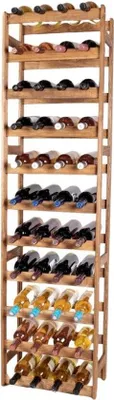 Produktbild von Weinregal PINOTWINE | HxBxT 166x43,4x25cm | 44 Flaschen | Massives Kiefernholz | Braun geölt