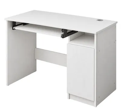 Produktbild von Kompakter Schreibtisch zum Arbeiten und Lernen – Weiß, 90 x 50 cm