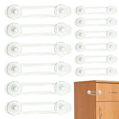 Produktbild von 10 Stück Kindersicherung Schrank, Schubladensicherung, Schranksicherung Kinder, Kühlschrank Kindersicherung, Schubladen-Sicherheitsschloss, Kleinkinder Sicherheitsschlösser für Möbel, Küche