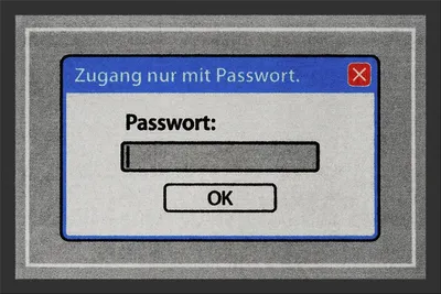 Produktbild von Fußmatte- Passwort Zugsang nur mit Passwort Fußabtreter 060 x 040 cm, schmutzmatte, spruchmatte