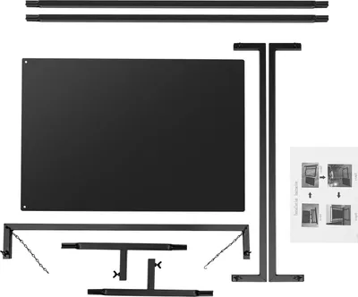 Obrázek produktu pro Černý kovový stojan na nápisy, uvítací oblouk S, 100 × 75 cm pro svatbu, párty a DIY dekorace