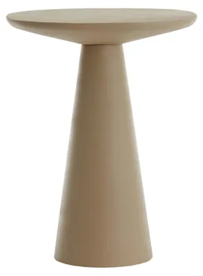 Image de Table d'appoint ABALA en métal dans un taupe mat – 45x45x59 cm