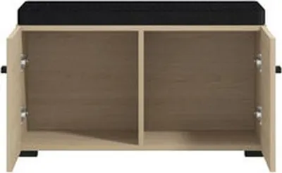 Image de Druento - Meuble d'entrée, 77x35x41h cm chêne brun, une étagère