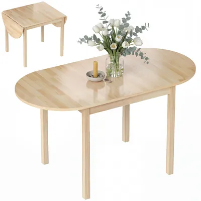 Produktbild von HOMCOM Esstisch aus Holz Klappbar Küchentisch für 6 Personen Naturholz