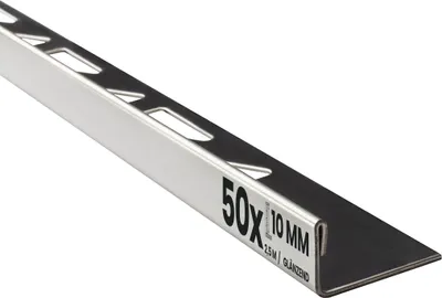Produktbild von 50x L-Profil Edelstahlschiene Fliesenschiene Fliesenprofil L250cm 10mm glänzend
