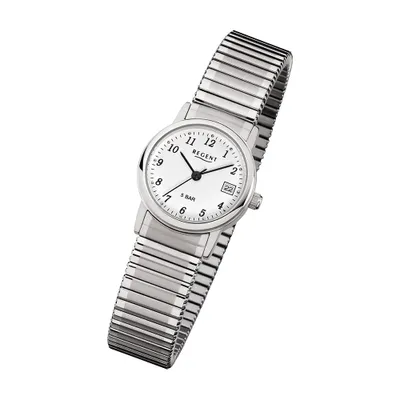 Produktbild von Regent Damen-Armbanduhr Mineralglas Quarz Edelstahl silber URF888