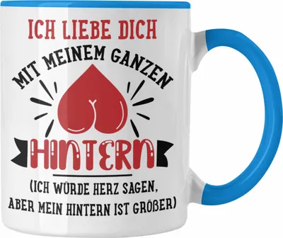 Produktbild von Trendation -  Tasse für Freund Geschenk mit Sprüchen Valentinstag Kaffeetasse Spruch Liebe (Blau)