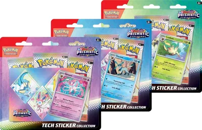 Produktbild von Pokemon Prismatic Evolutions: Glaceon Tech Sticker Collection