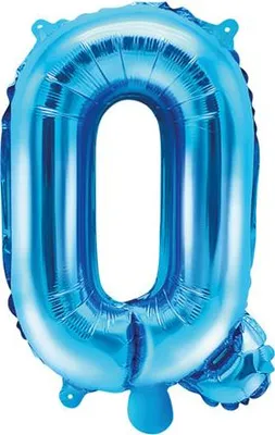 Obrázok produktu pre Fóliový balón písmeno "Q", 35 cm, modrý (1 balenie / 50 kusov)