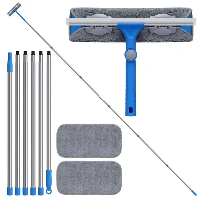 Obrázek produktu pro Čistič oken s prodlužovacími tyčemi (475 cm) – 2 v 1, čistič oken pro vysoká okna