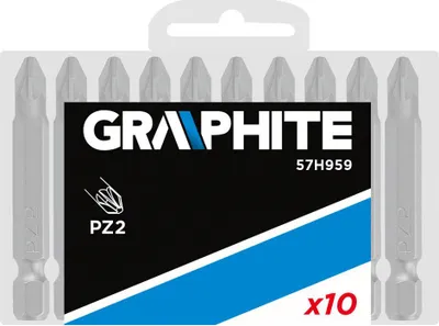 Produktbild von PZ2 x 50 mm Schraubendreherbits, 10-tlg.