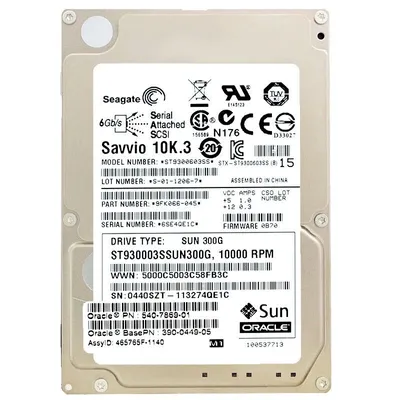 Obrázok produktu pre Pevný disk Sun 540-7869-01 300GB 10 000Rpm Sas 2,5" palca ST930003SSUN300G