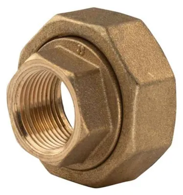Produktbild von Messing Gewinde-Fitting  Abgangsverschraubung mit Flachdichtung 1 1/2' (DN32) mit Überwurf 3/4' (DN20) IG