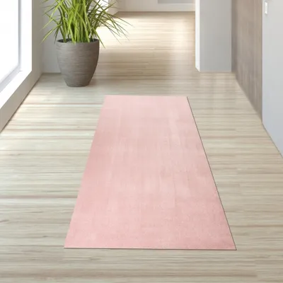 Produktbild von Teppich Rosa Uni praktisch robust pflegeleicht Alltag Größe - 60 x 110 cm