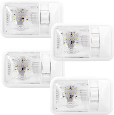 Produktbild von Wohnwagen Wohnmobil Boot Innenbeleuchtung Aufbauleuchte 4er Set, 24 Led, 12v, 320lm, 38x208x127 mm On/Off Schalter