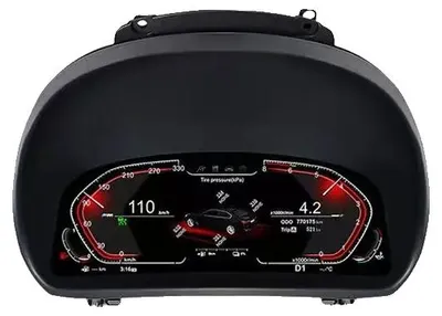 Obrázek produktu pro Digitální přístrojová deska s rychloměrem, LED displej, kompatibilní s modely BMW řady 1 E81, E82, E87, E88 (2006–2015), E87