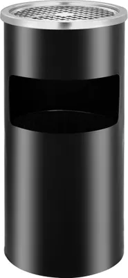Produktbild von vidaXL Wandaschenbecher Stahl 26 L Schwarz