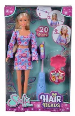 Produktbild von Simba Steffi Puppe mit Perlen und Haar-Styling-Set