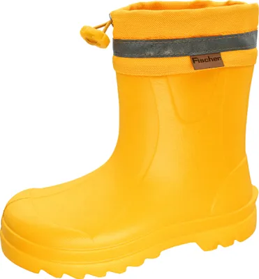 Produktbild von Fischer Kinder Stiefel uni wasserdicht und pflegeleicht mit Zugband 201022, Größe:27 EU, Farbe:Gelb