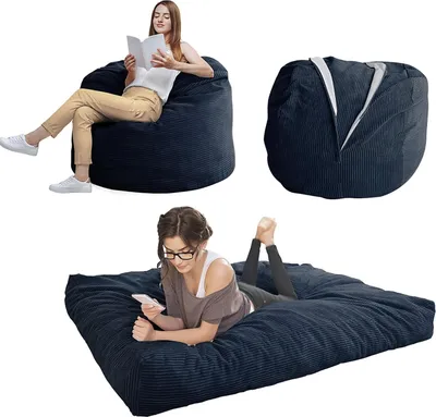 Produktbild von Famanu Zitzakstuhl - Ergonomisch, wandelbar zum Zitzakbett, mit Traagschaumfüllung