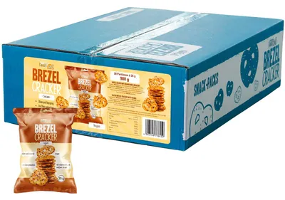 Produktbild von Hellma Knabberspaß Brezel Cracker Sesam 28x35g