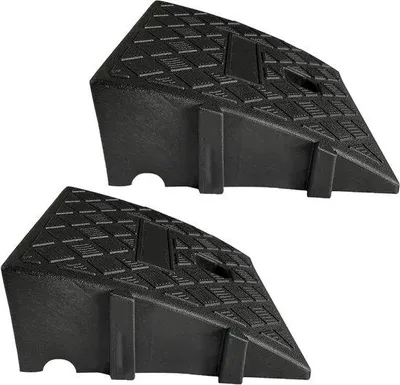 Produktbild von Stufenrandhilfe - Schrittunterstützung - Mobilität verbessern - Antirutsch Rasterdesign - 11 cm hoch - Schwarz
