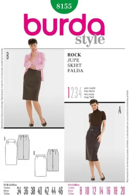 Imagen del producto de Falda tipo "kokerock" con cintura ancha, de largo midi o largo, tallas 34-46, para mujer