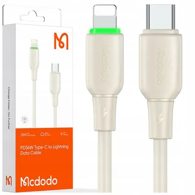 Immagine prodotto di Mcdodo Caricatore Usb-C Lightning Cavo Di Ricarica Veloce Per Iphone 1M Led Beige