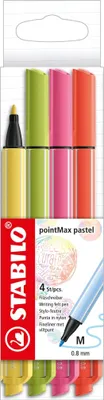 Produktbild von STABILO Fasermaler pointMax 4er Karton-Etui Pastell