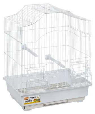 Produktbild von Flamingo Lampung Vogelkäfig Weiß 33 x 23 x 38 cm Weiß 33 x 23 x 38 cm